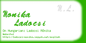 monika ladocsi business card